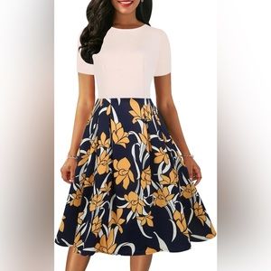 oxiuly Women's Swing Dress with Pockets